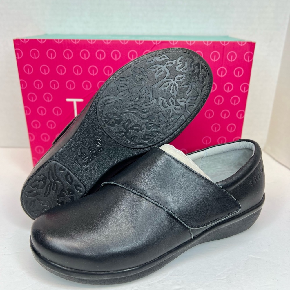 Traq by Alegria Qin Blackout Leather Shoes Size 38/8-8.5 Smart Walking New W/Box